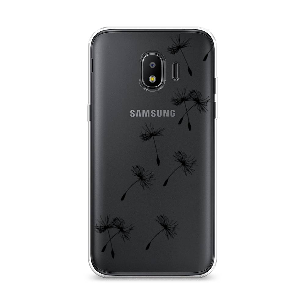 

Чехол Awog на Samsung Galaxy J2 2018 "Летящие одуванчики", Черный, 25650-8