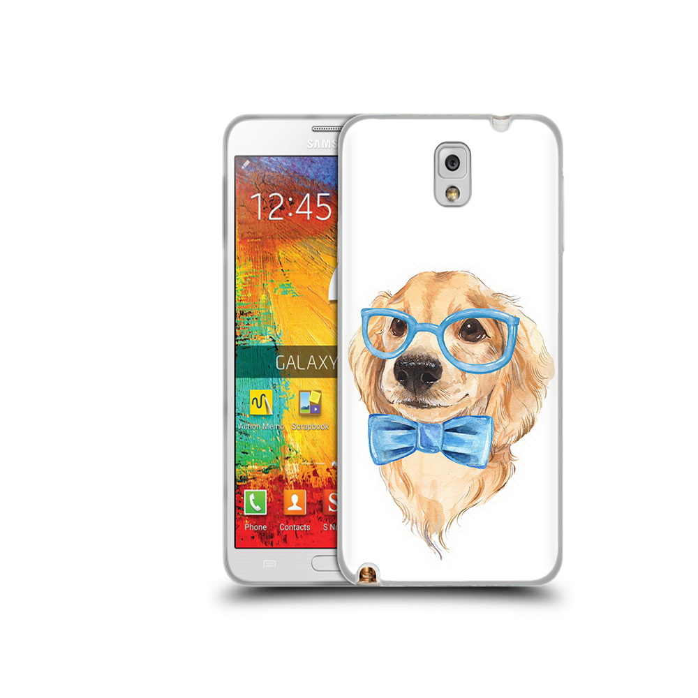 

Чехол MyPads Tocco для Samsung Galaxy Note 3 Собака интеллигент, Прозрачный, Tocco