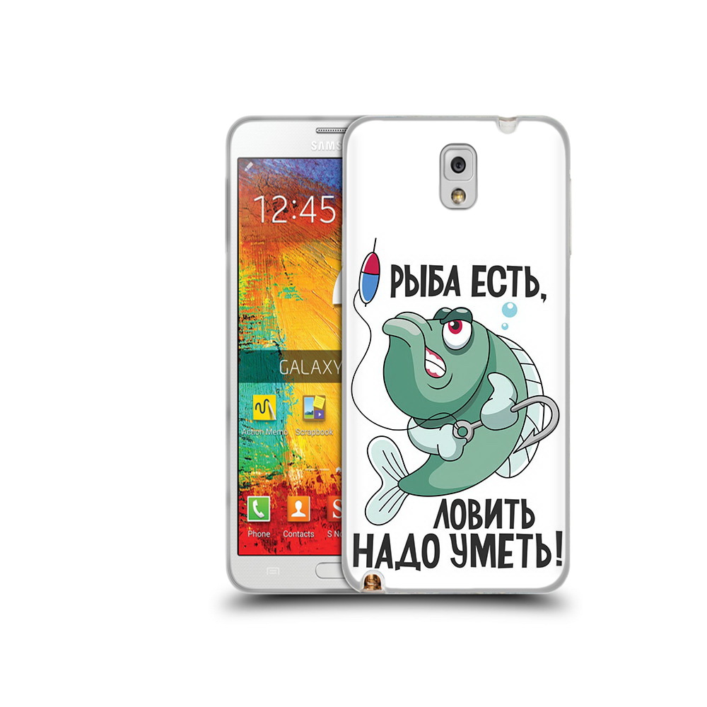 

Чехол MyPads Tocco для Samsung Galaxy Note 3 Рыба есть ,ловить надо уметь, Прозрачный, Tocco