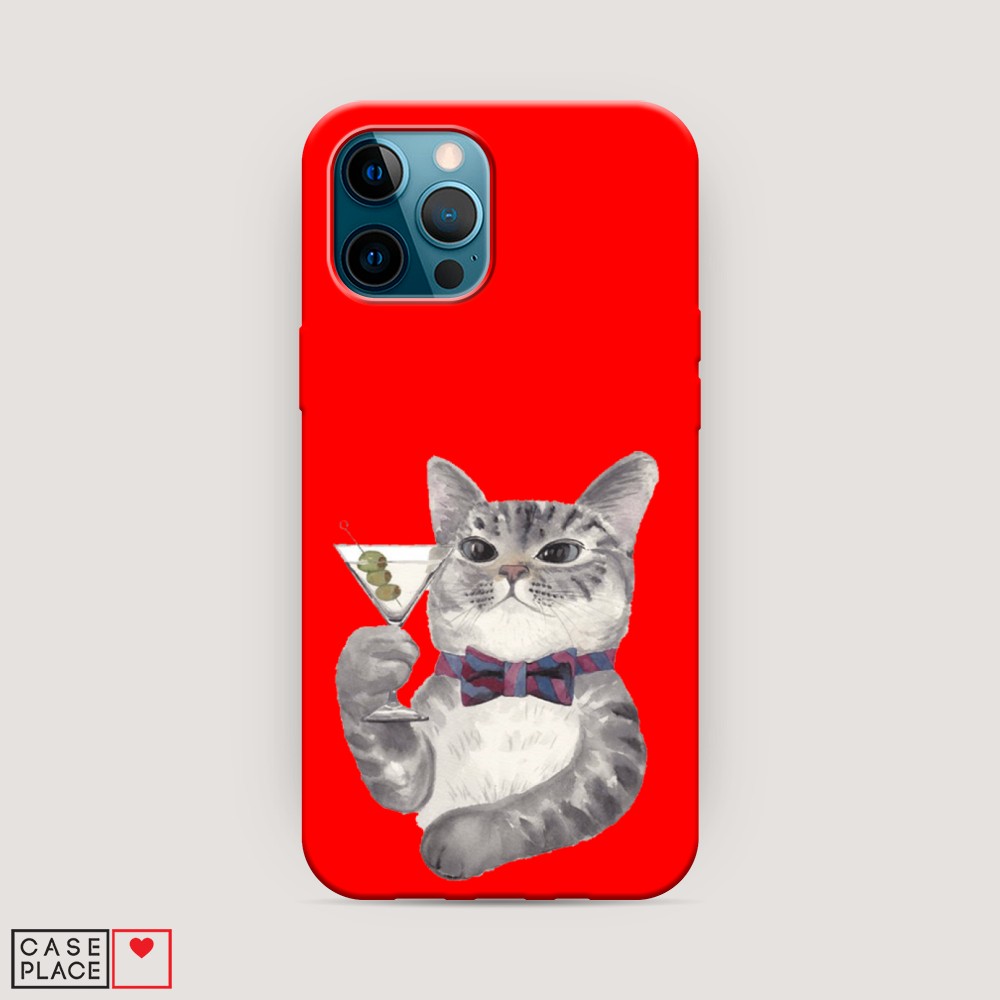 

Матовый силиконовый чехол "Кот джентльмен" на Apple iPhone 12 Pro, Кот джентльмен