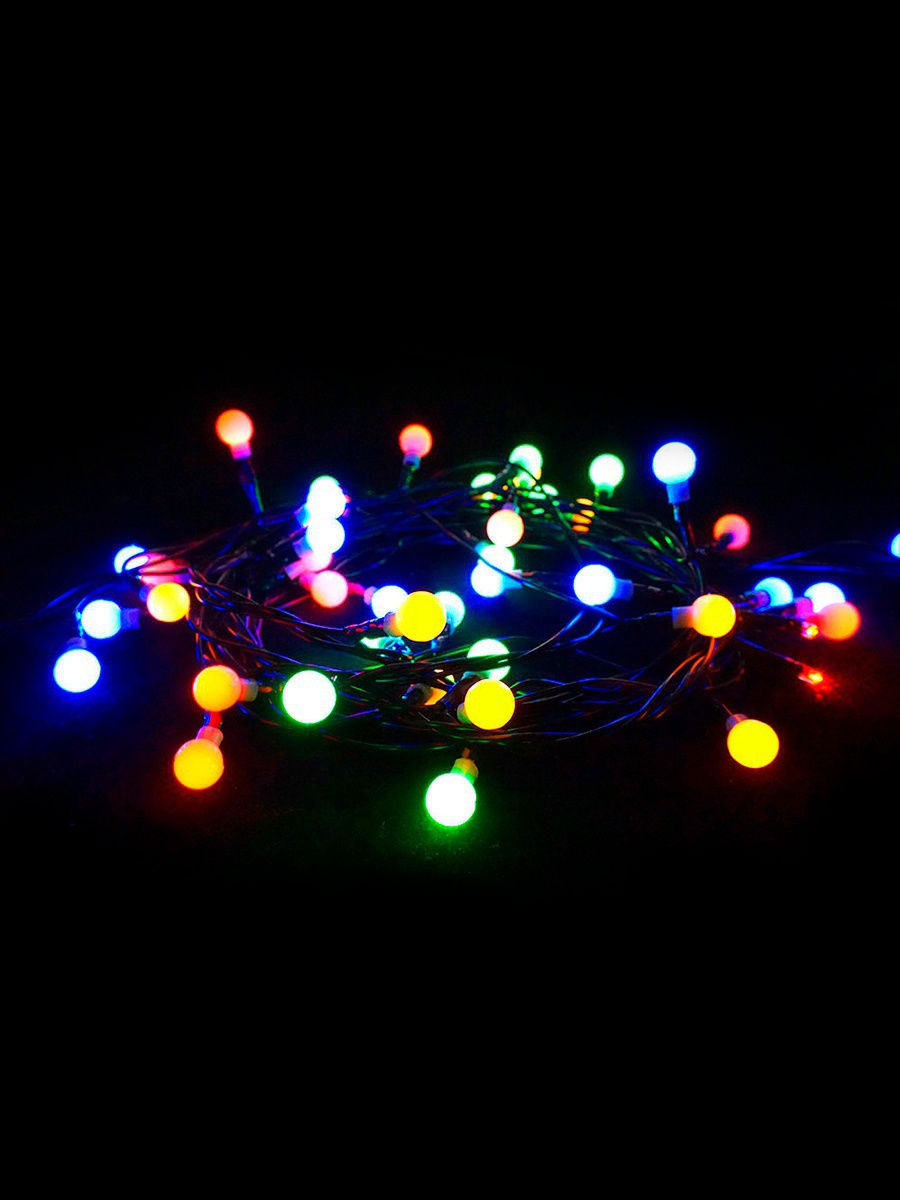 фото Новогодняя электрическая гирлянда магия праздника шарики mag-g038-100 4 м разноцветный