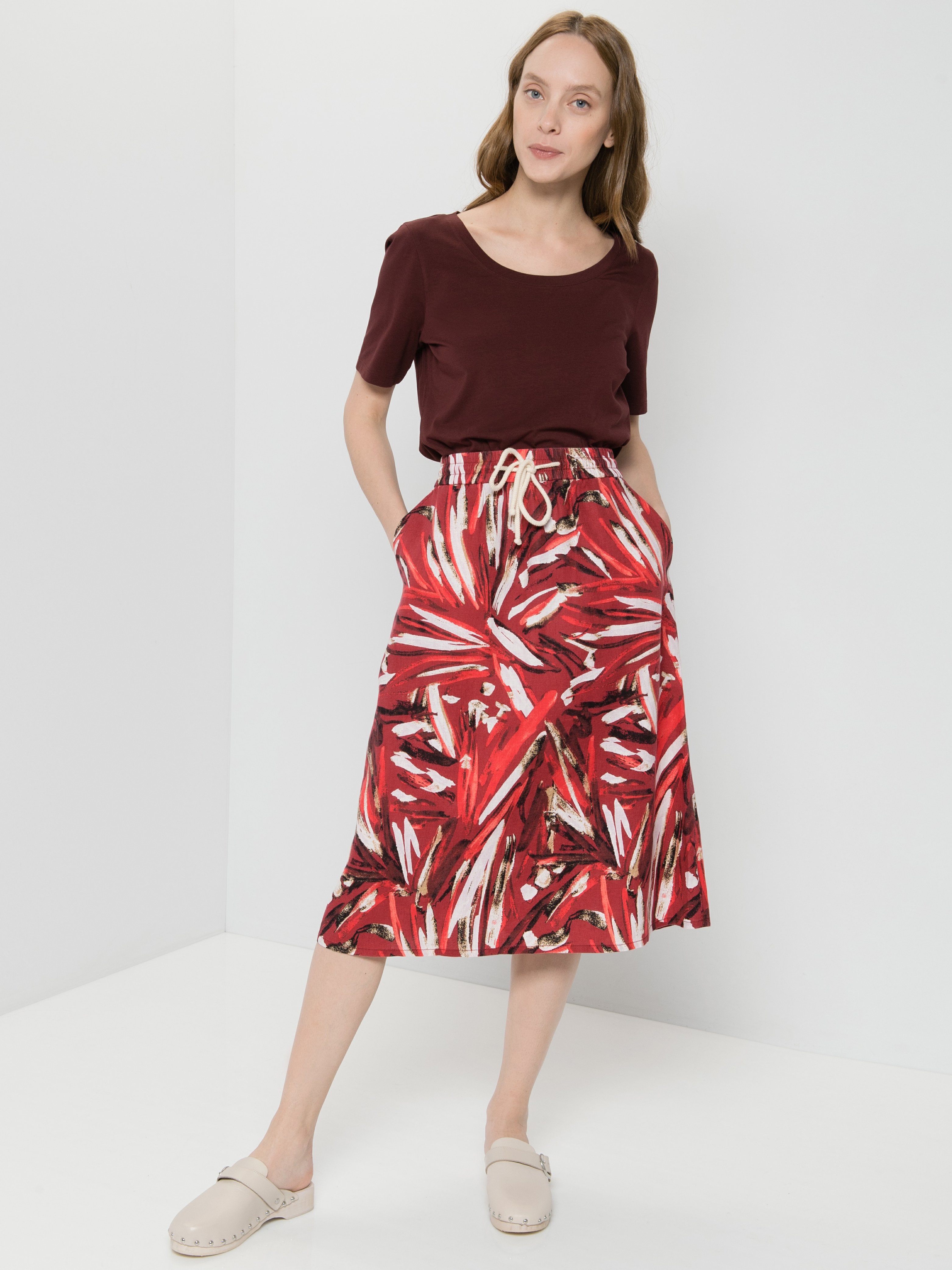 

Юбка женская Gerry Weber 610109-66226-6123 красная 44, 610109-66226-6123