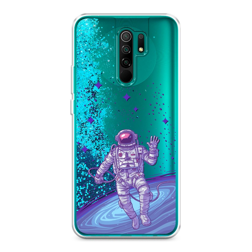 

Жидкий чехол с блестками "Космонавт в открытом космосе" на Xiaomi Redmi 9, 38393-1