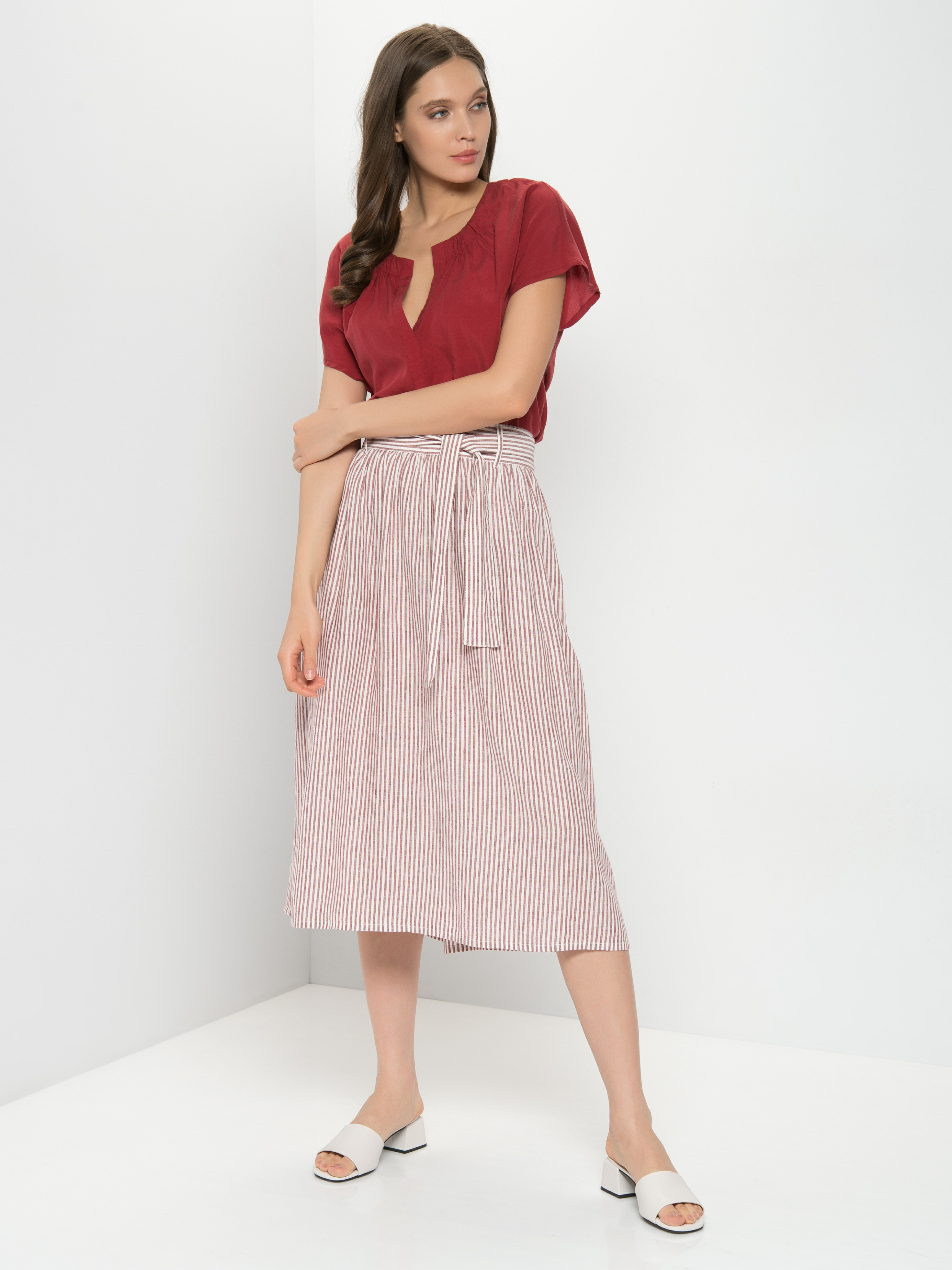 

Юбка женская Gerry Weber 610108-66425-6097 бордовая 44, 610108-66425-6097