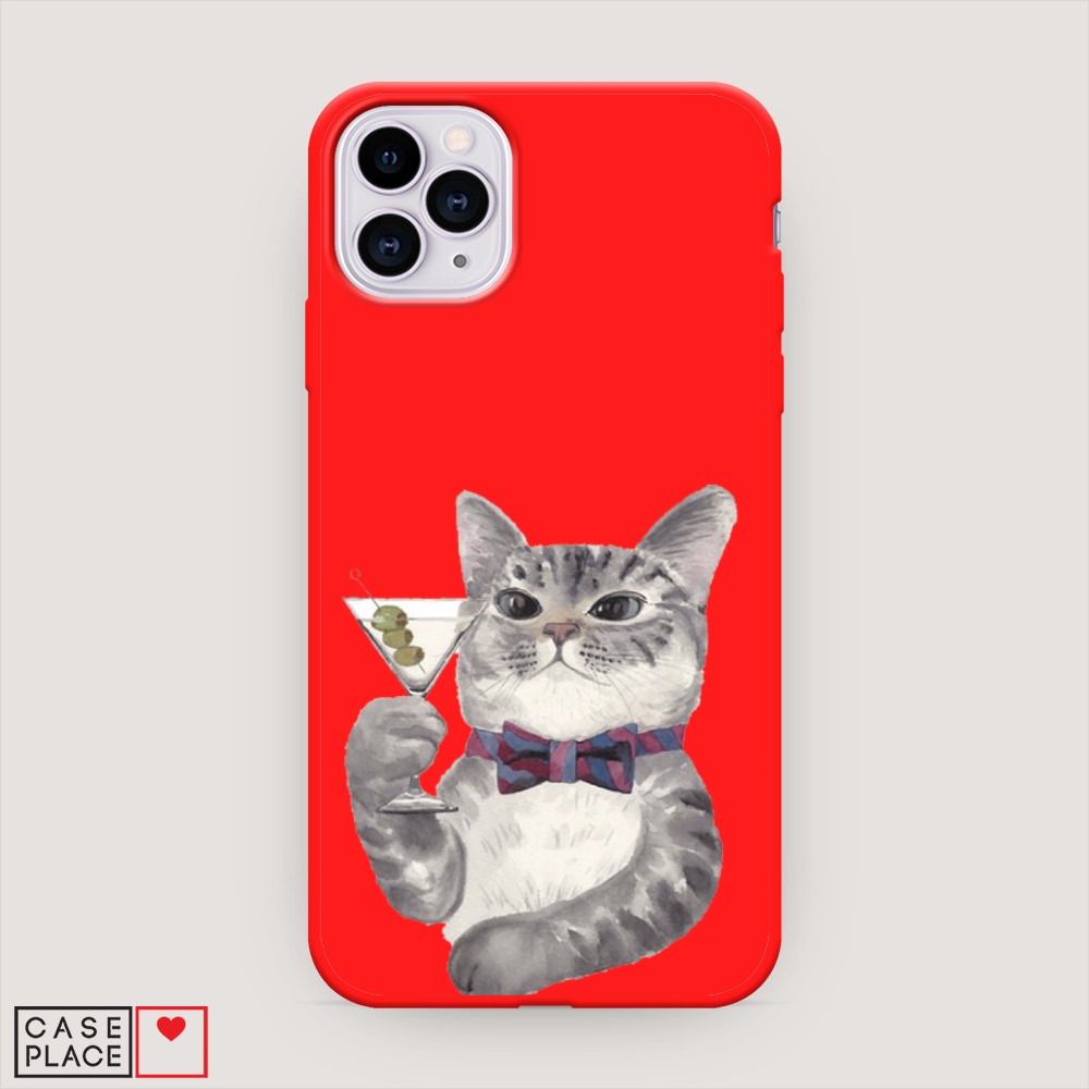 

Матовый силиконовый чехол "Кот джентльмен" на Apple iPhone 11 Pro, Кот джентльмен