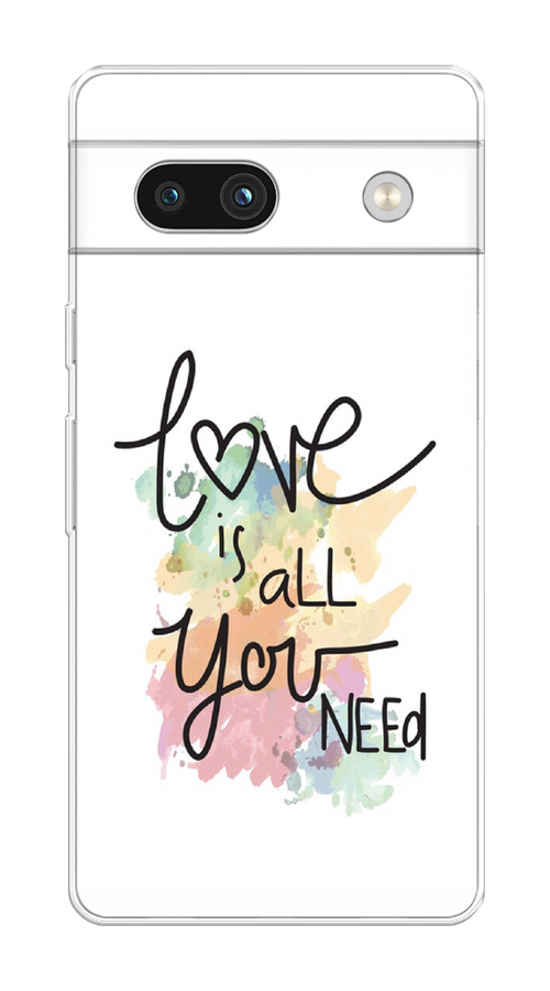 

Чехол на Google Pixel 7A "Love is all you need", Белый;черный;зеленый, 271450-1