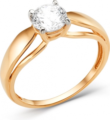 

Кольцо из красного золота с фианитом р. 16 Гранат 1.11.11.0831.00-2459, 1.11.11.0831.00-2459