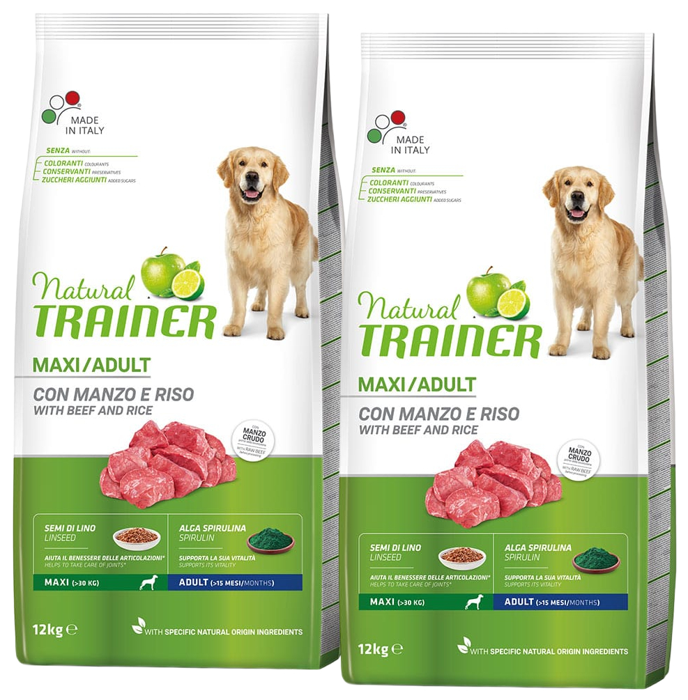 

TRAINER TRAINER NATURAL MAXI ADULT BEEF & RICE для взрослых собак крупных пород с говядино