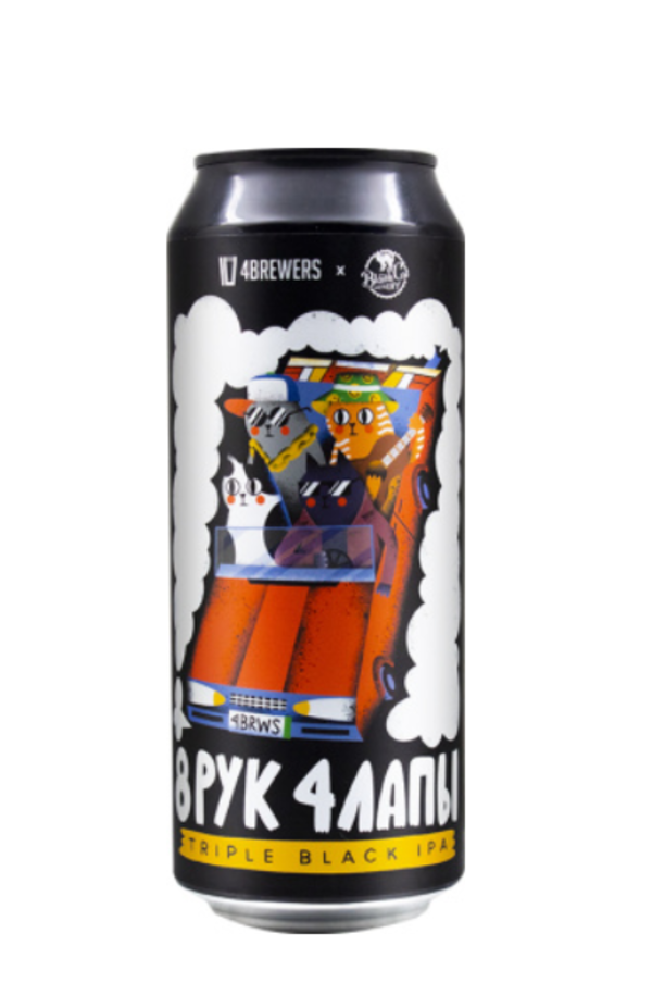 

Пиво 4Brewers 8 Рук 4 Лапы ж/б 0,5 л, Темное, ТН-00005318