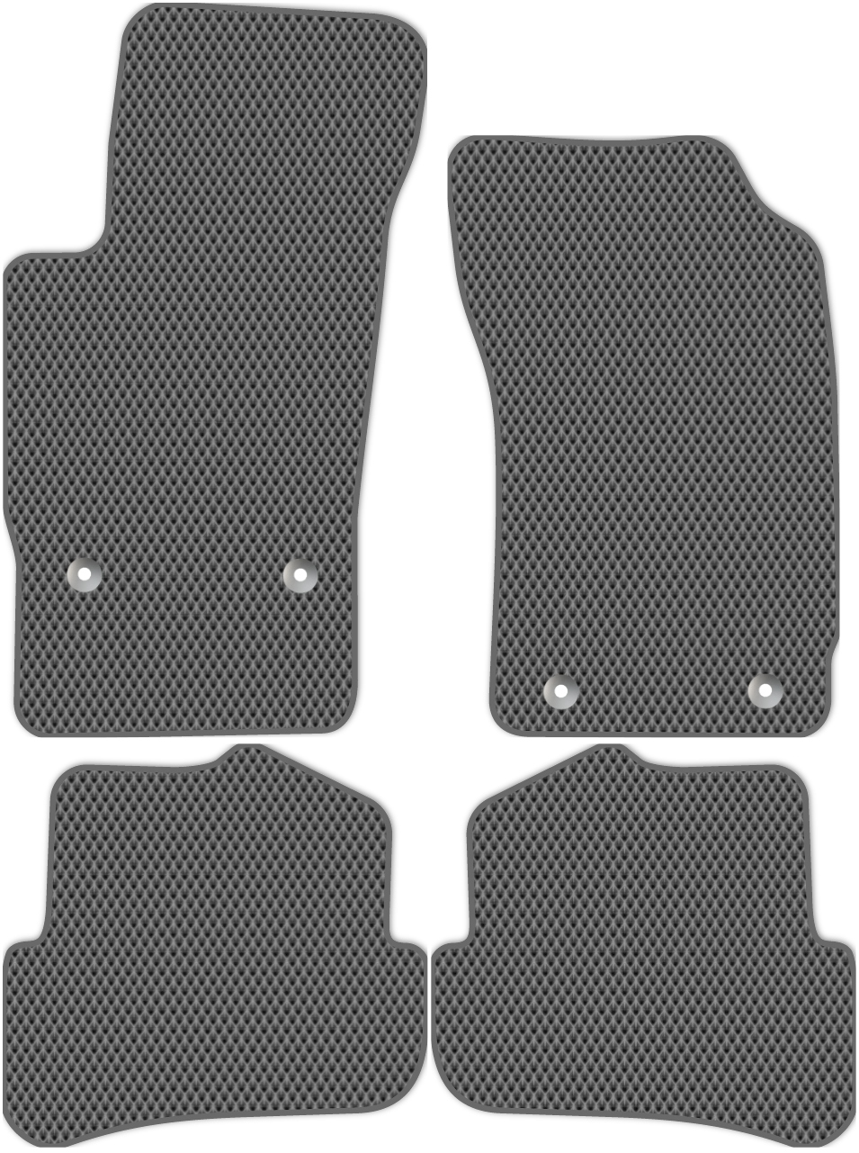 

Коврики ЭВА в салон для Audi A1 1 (8XA, 8X1) 2010 - 2016, 4 шт. серый, темно-серый кант, 1223-S4Y-H