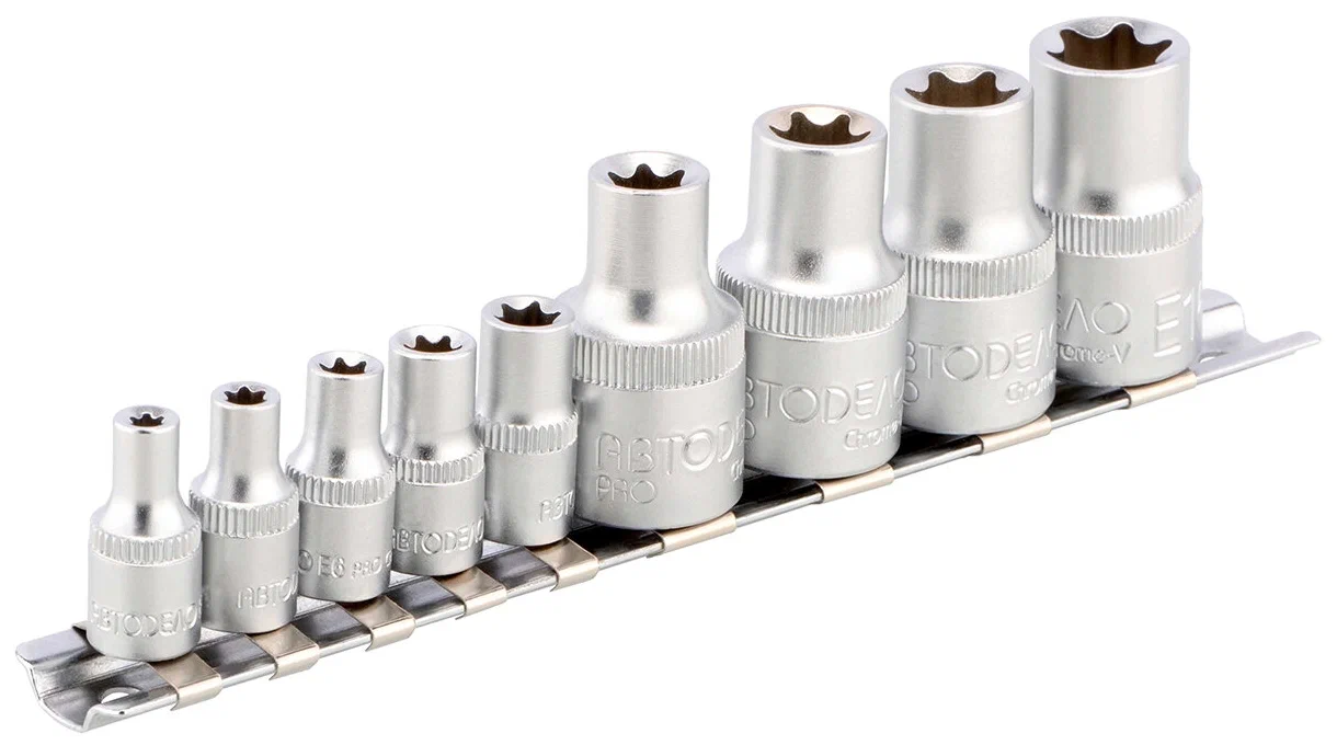 

Набор Головок Torx E4-E16 (Dr1/41/2, 9Пр, Планка) Автоdело 39879 АвтоDело арт. 39879