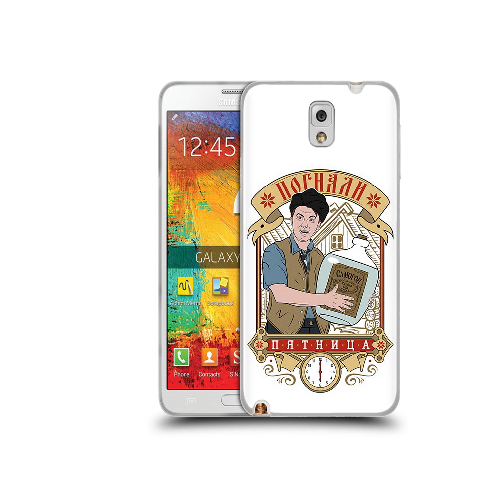 

Чехол MyPads Tocco для Samsung Galaxy Note 3 Погнали пятница, Прозрачный, Tocco