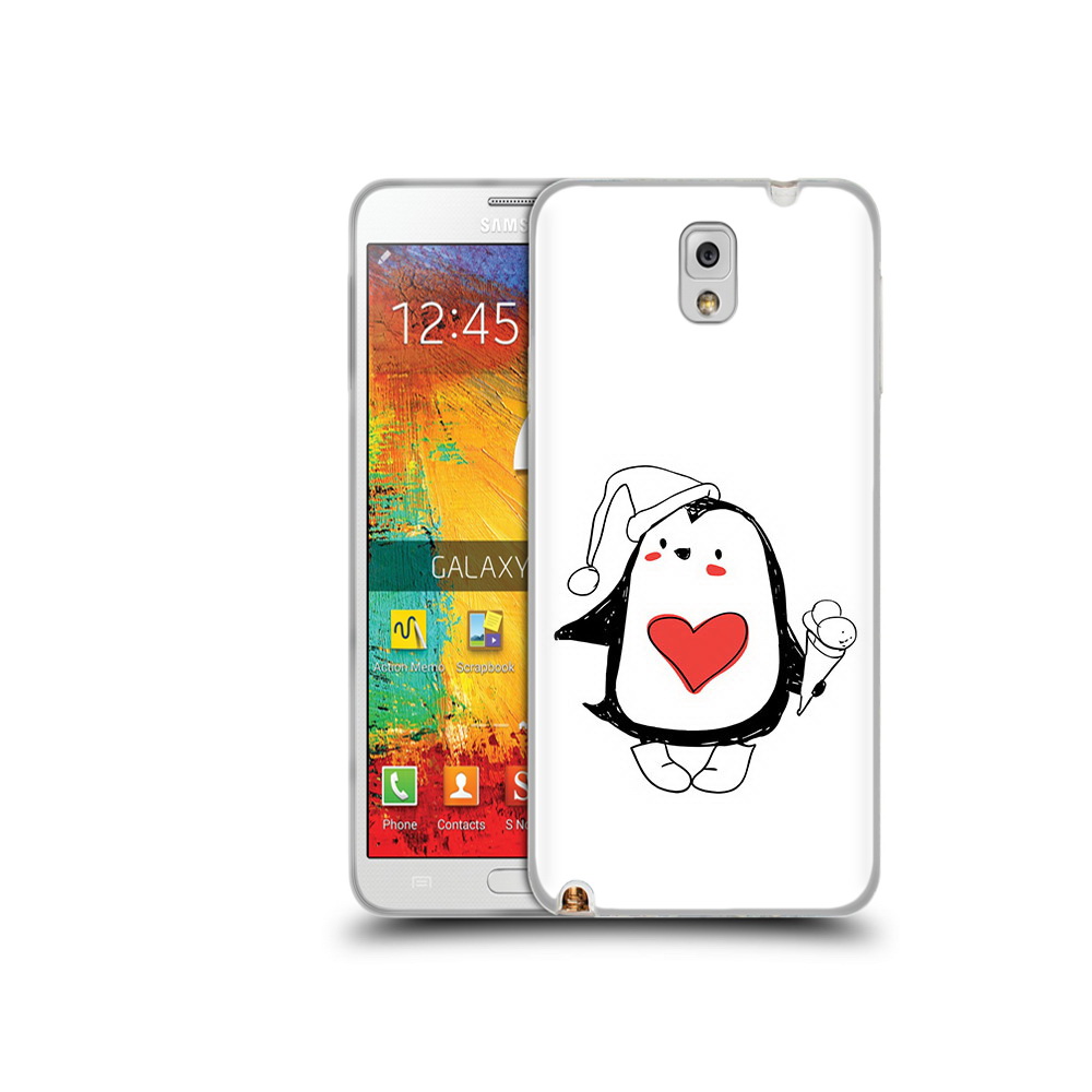 

Чехол MyPads Tocco для Samsung Galaxy Note 3 Пингвин с мороженым, Прозрачный, Tocco