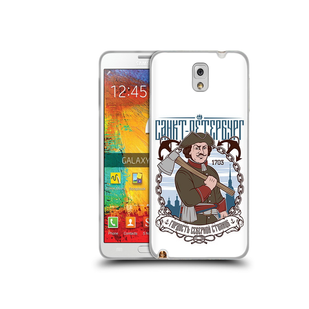 

Чехол MyPads Tocco для Samsung Galaxy Note 3 Петр первый, Прозрачный, Tocco