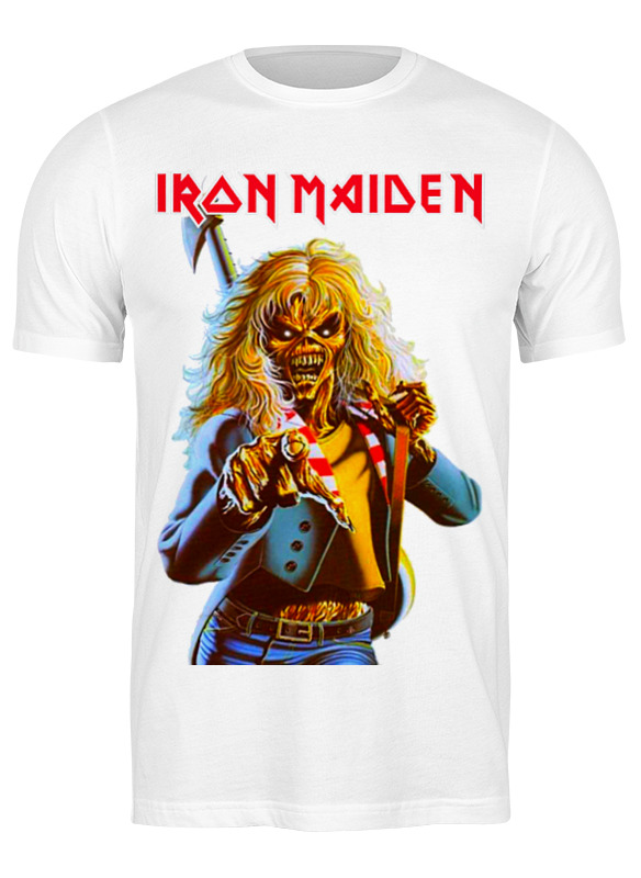Футболка унисекс Printio Iron maiden band белая 2XL