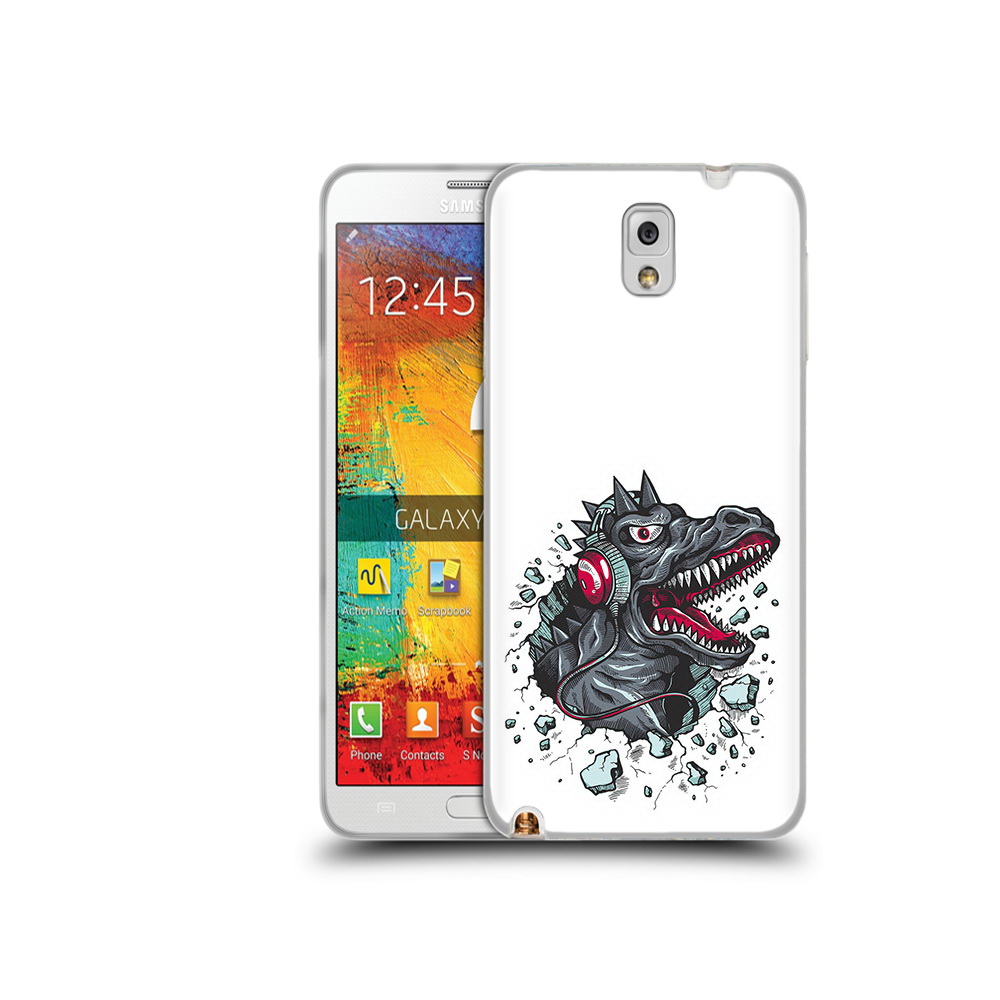 

Чехол MyPads Tocco для Samsung Galaxy Note 3 Нарисованный динозавр в наушниках, Прозрачный, Tocco