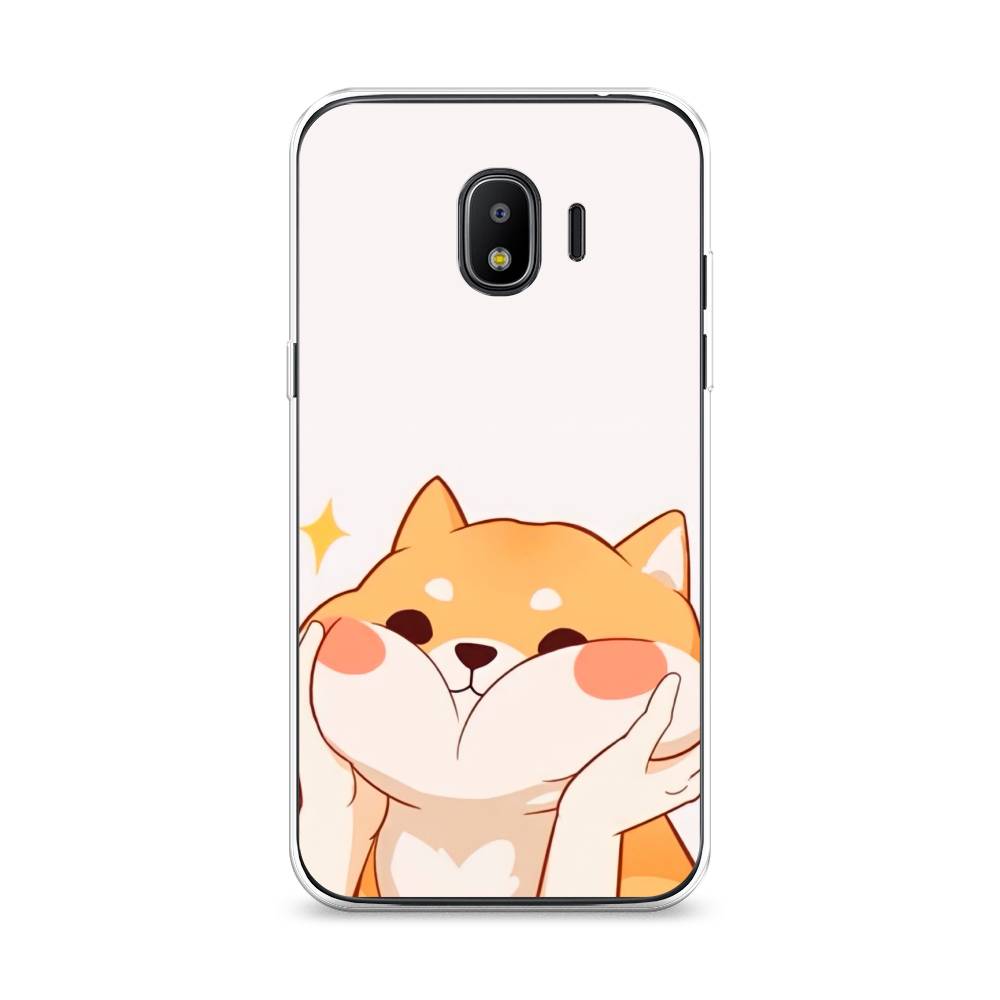 

Чехол Awog на Samsung Galaxy J2 2018 "Сладкий песик", Оранжевый, 25650-1