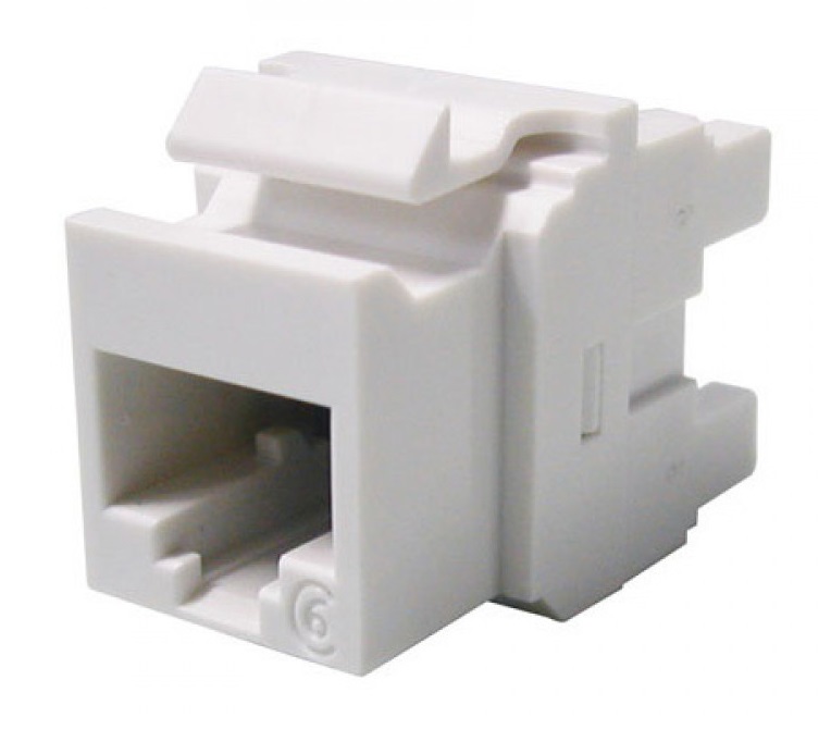 

Модуль информационный Molex UTP KSJ-00033-02 Keystone RJ45 кат.6 белый