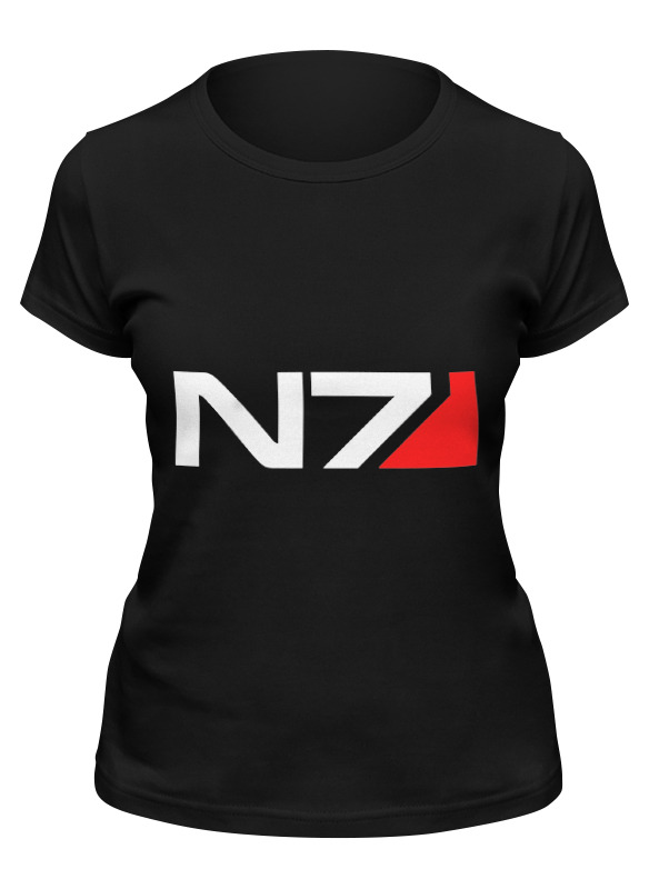 

Футболка женская Printio N7 (mass effect) черная 2XL, Черный, N7 (mass effect)