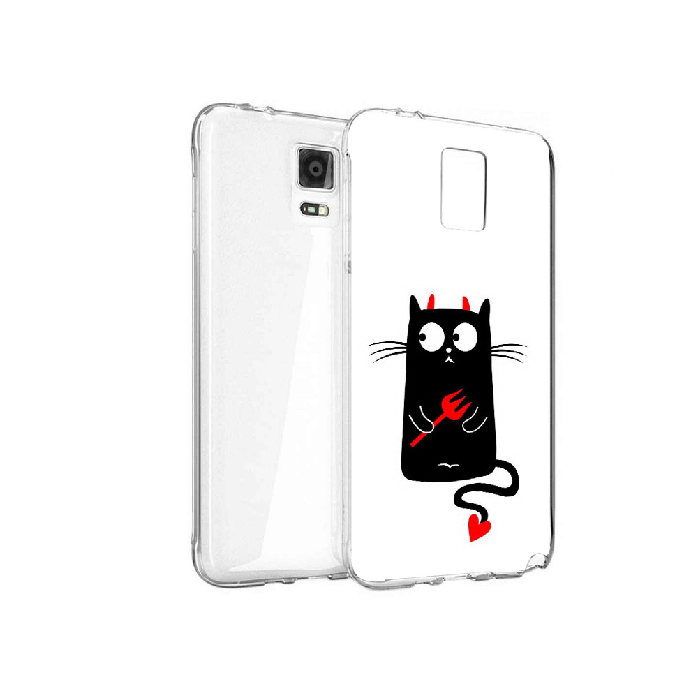 

Чехол MyPads Tocco для Samsung Galaxy Note 4 Кот демон, Прозрачный, Tocco