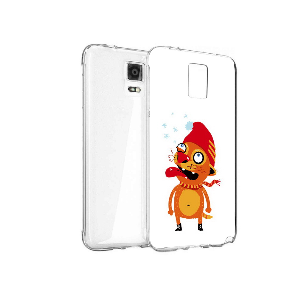 

Чехол MyPads Tocco для Samsung Galaxy Note 4 Зимний кот, Прозрачный, Tocco