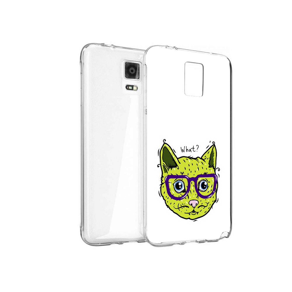

Чехол MyPads Tocco для Samsung Galaxy Note 4 Зеленый кот, Прозрачный, Tocco