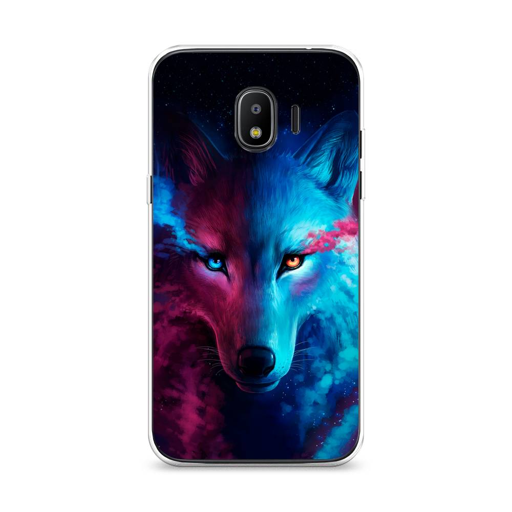 

Чехол Awog на Samsung Galaxy J2 2018 "Волшебный волк", Черный;серый, 25650-1