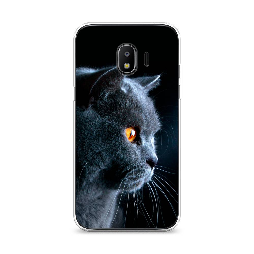 

Чехол Awog на Samsung Galaxy J2 2018 "Благородный кот британец", Черный;серый;оранжевый, 25650-2