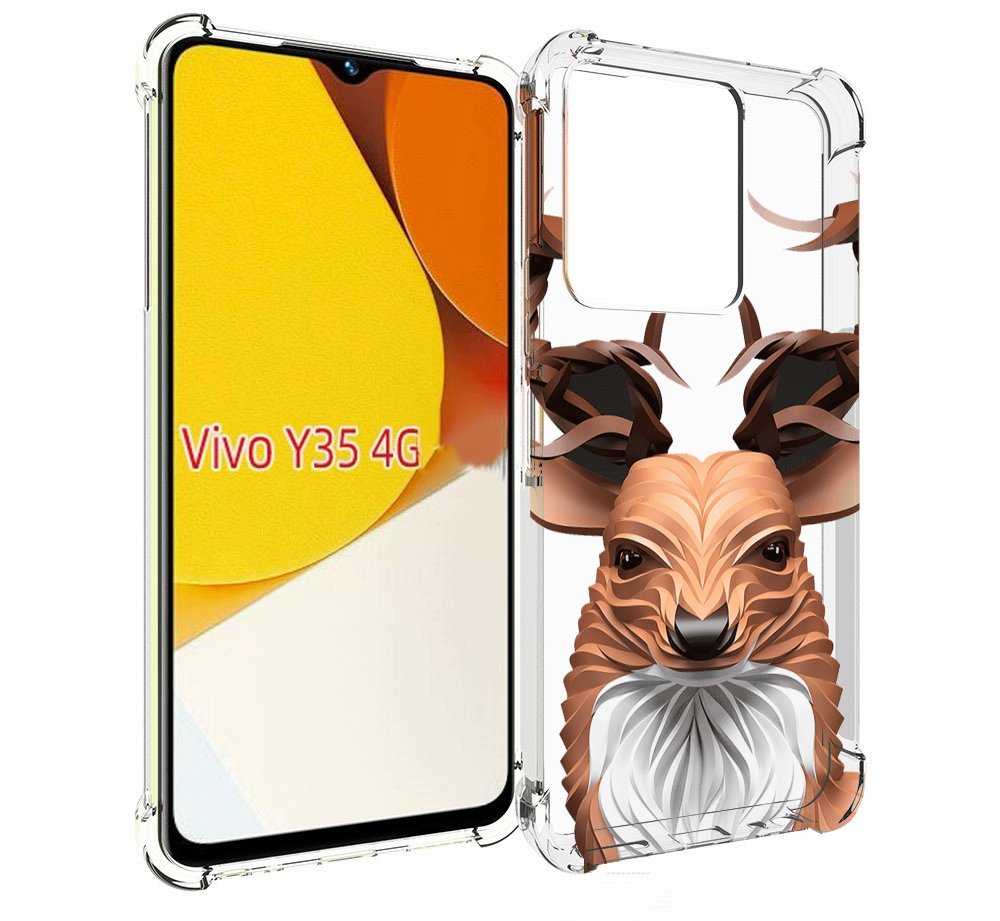 

Чехол MyPads 3D-олень для Vivo Y35 4G 2022 / Vivo Y22, Прозрачный, Tocco