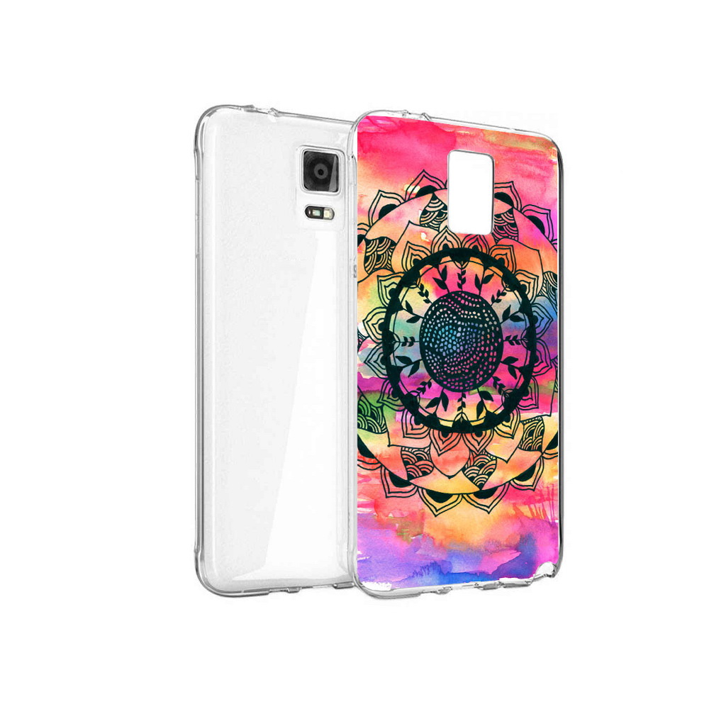 

Чехол MyPads Tocco для Samsung Galaxy Note 4 яркая абстракция круглый цветок, Прозрачный, Tocco