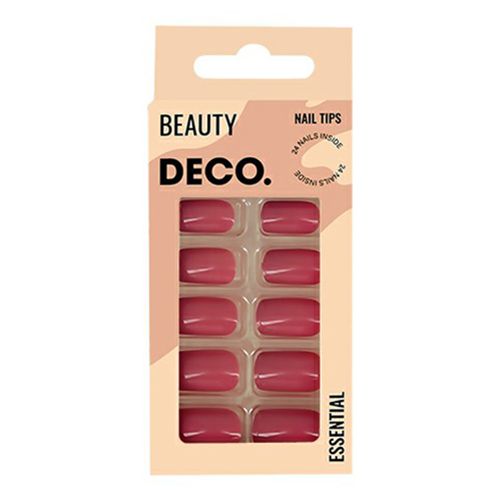 

Набор накладных ногтей Deco Essential Berry с клеевыми стикерами 48 шт, Розовый