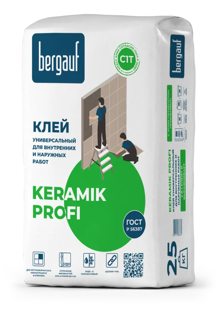 Клей для плитки Bergauf Keramik Profi 25 кг