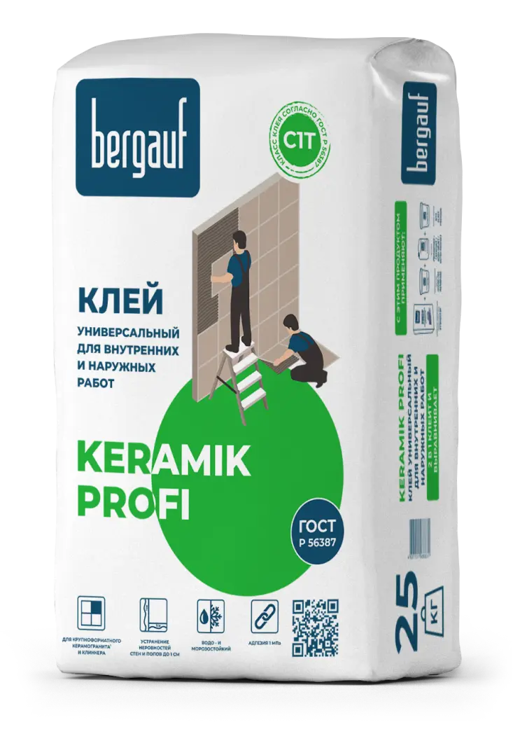 Клей для плитки Bergauf Keramik Profi 25 кг клей для плитки bergauf keramik profi 25 кг