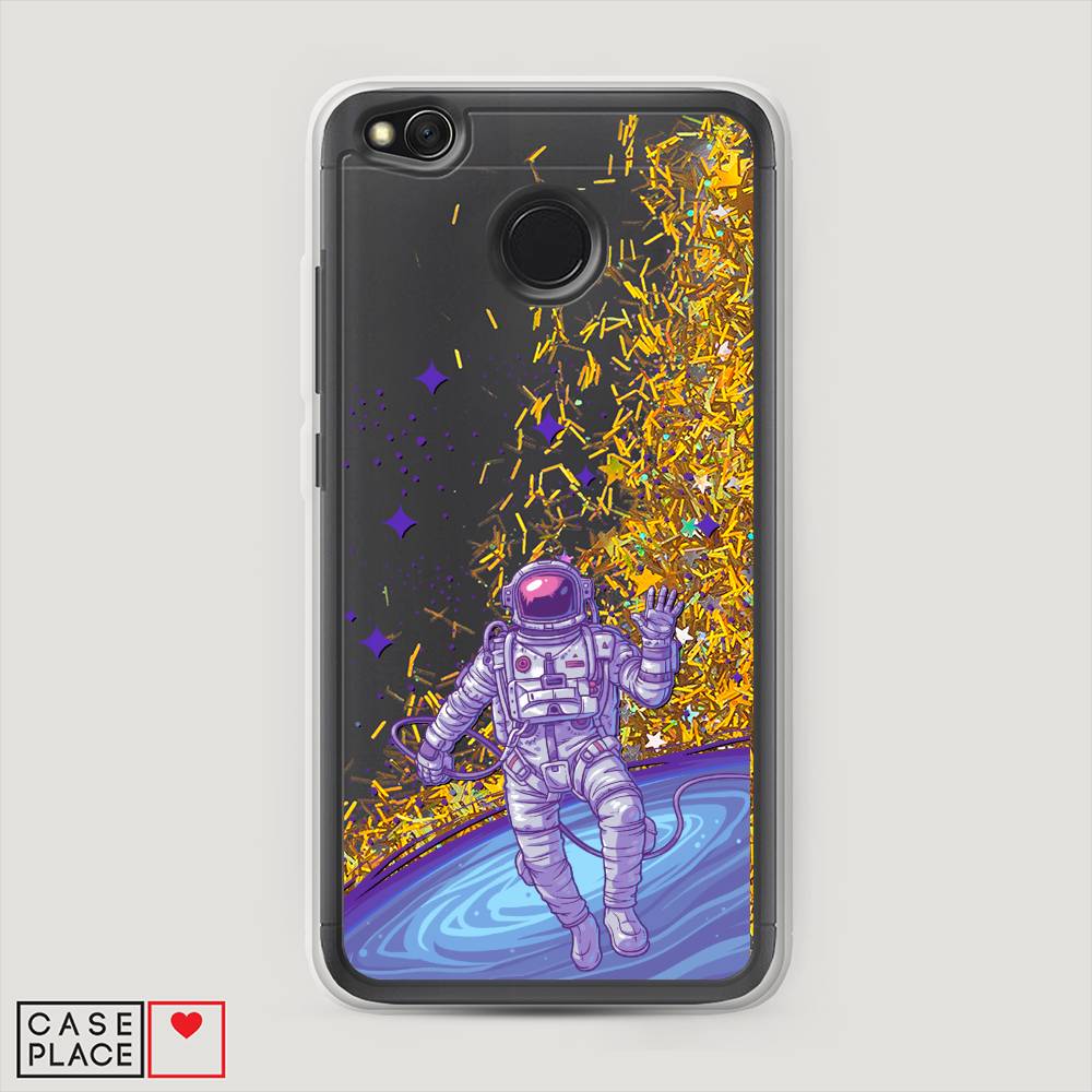 

Жидкий чехол с блестками "Космонавт в открытом космосе" на Xiaomi Redmi 4X, 31490-1