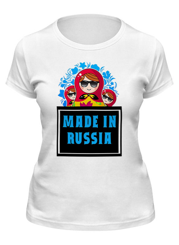 

Футболка женская Printio Матрешки белая L, Белый, Матрешки