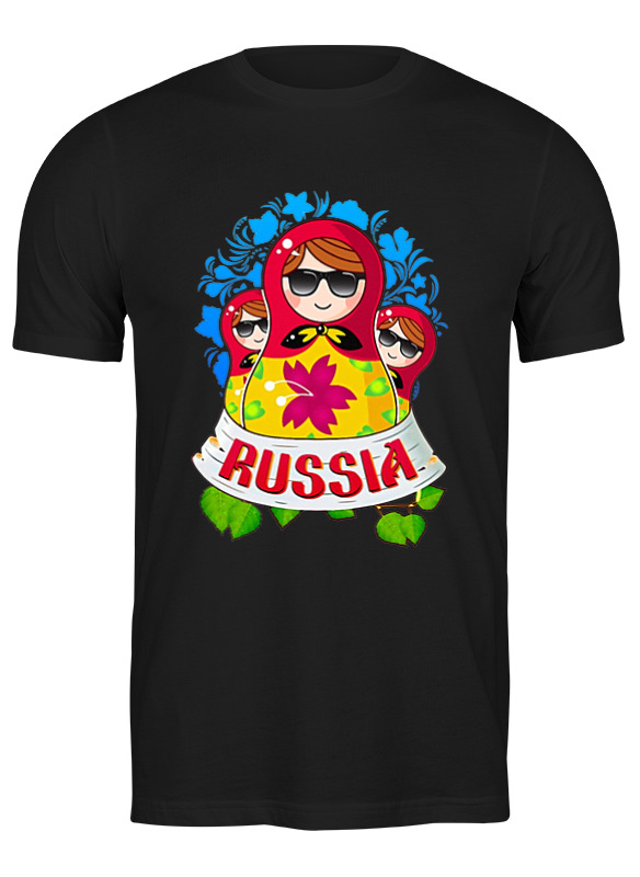 

Футболка мужская Printio Матрешка черная L, Черный, Матрешка
