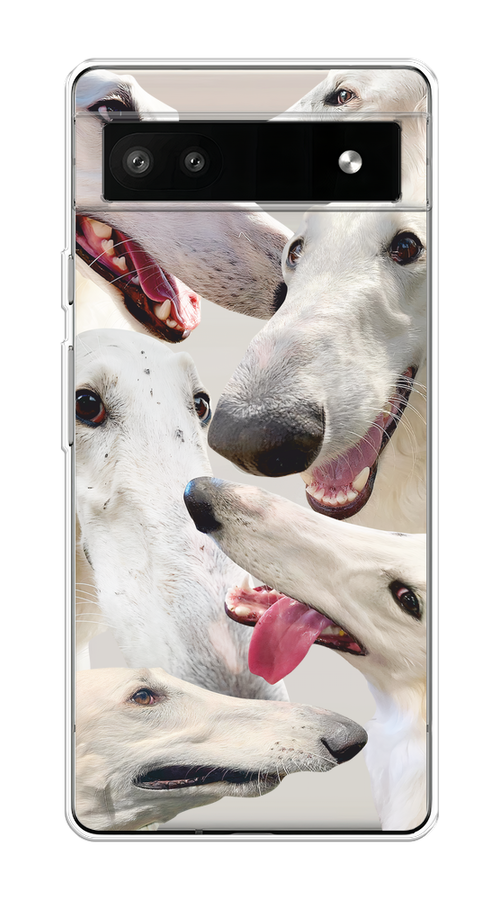 

Чехол на Google Pixel 6A "Собака с длинным носом", Белый;бежевый;розовый, 271150-1