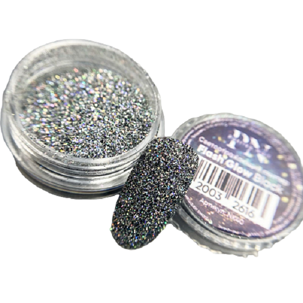 

Светоотражающий глиттер Patrisa Nail Flash Glow Black, Черный