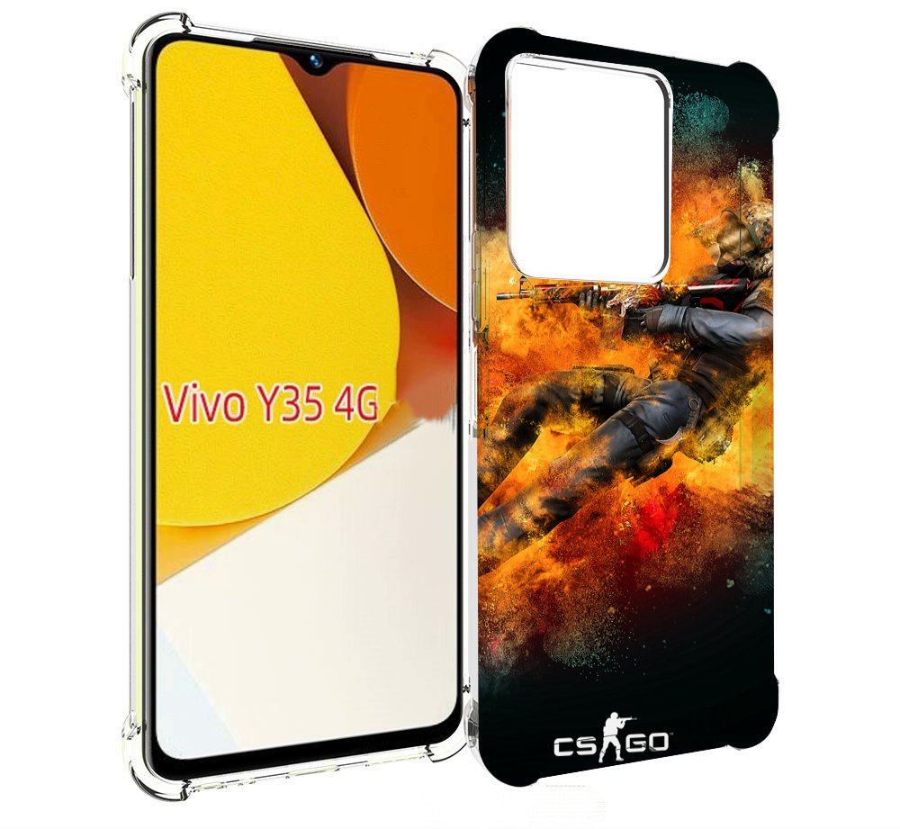 

Чехол MyPads CS-go Контр-террорист для Vivo Y35 4G 2022 / Vivo Y22, Прозрачный, Tocco