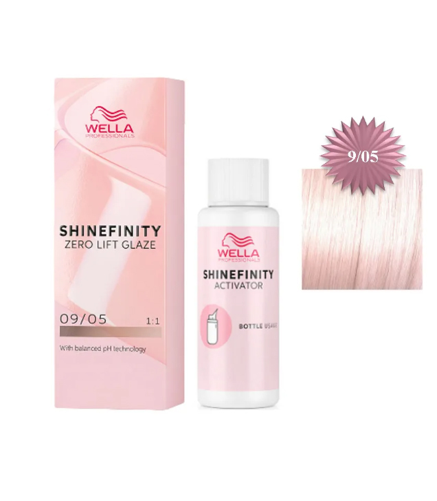 

Гель-крем краска Wella Professionals Shinefinity для тонирования 09/05 нежный румянец60 мл