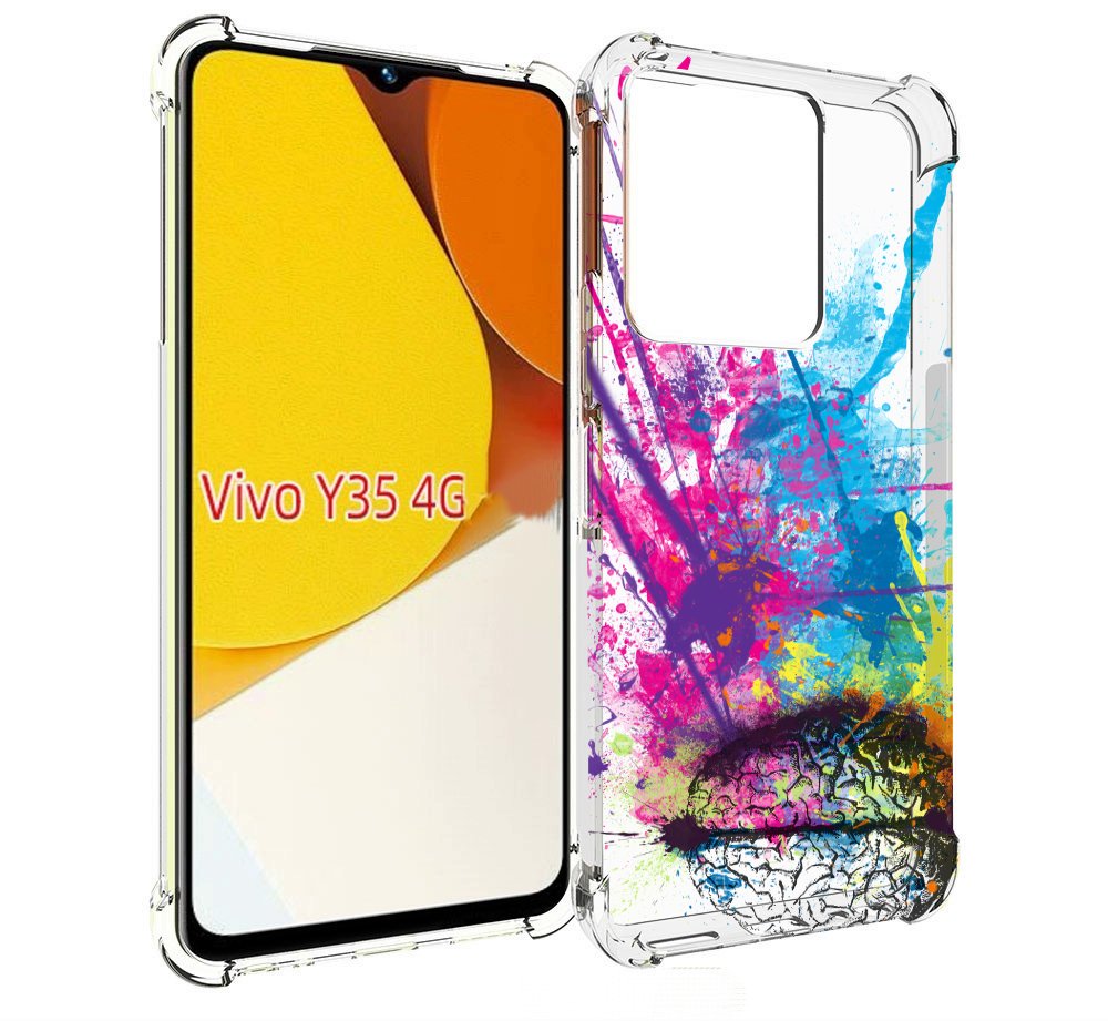 

Чехол MyPads яркий красочный мозг для Vivo Y35 4G 2022 / Vivo Y22, Прозрачный, Tocco