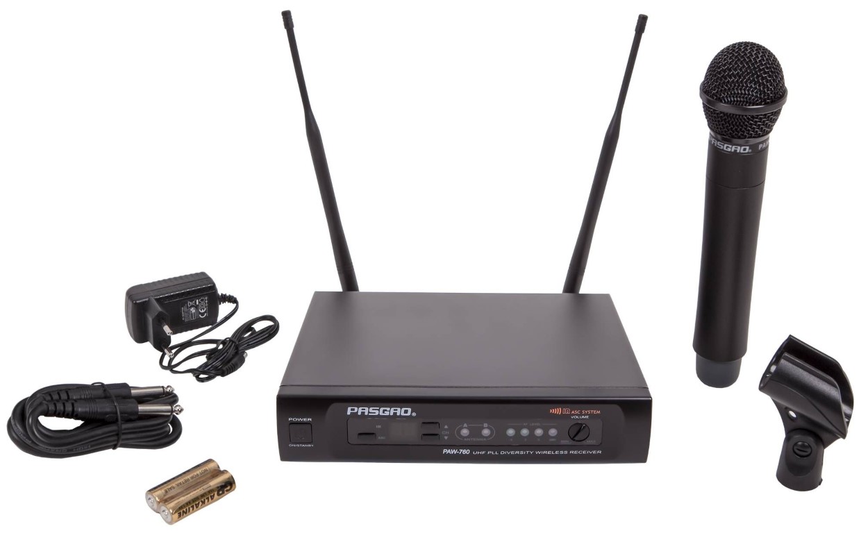 

Радиосистема с ручным передатчиком PASGAO PAW760/PAH330 Black, PAW760/PAH330 655-679 MHz