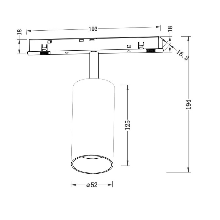 

Трековый магнитный светильник Maytoni Focus LED TR032-4-12WTW-S-DD-W, LED, 12W