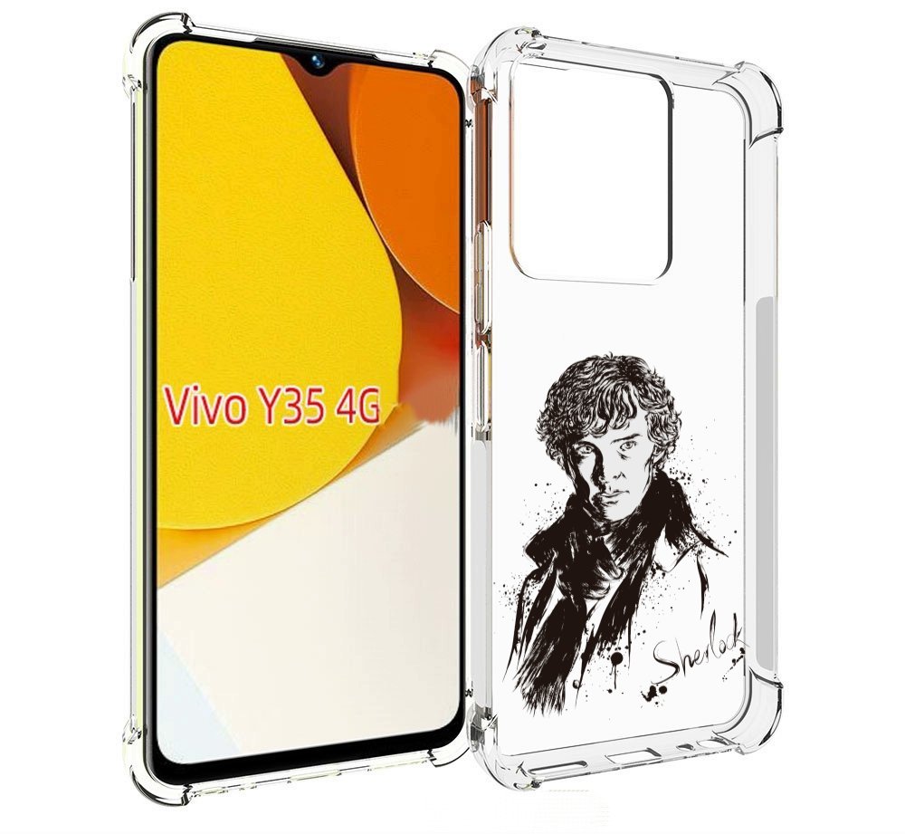

Чехол MyPads шерлок холмс портрет для Vivo Y35 4G 2022 / Vivo Y22, Прозрачный, Tocco