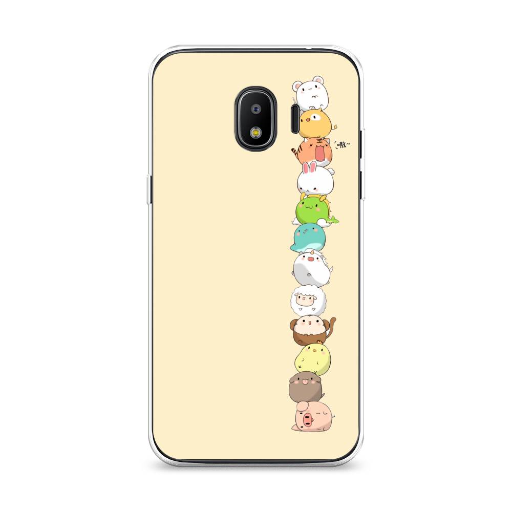 

Чехол Awog на Samsung Galaxy J2 2018 "Питомцы Чиби", Желтый, 25650-2