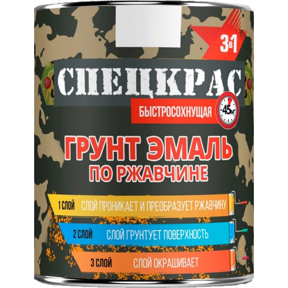 

Грунт-эмаль по ржавчине Мицар СПЕЦКРАС п/гл. 0,8 кг, черный УТ000008948