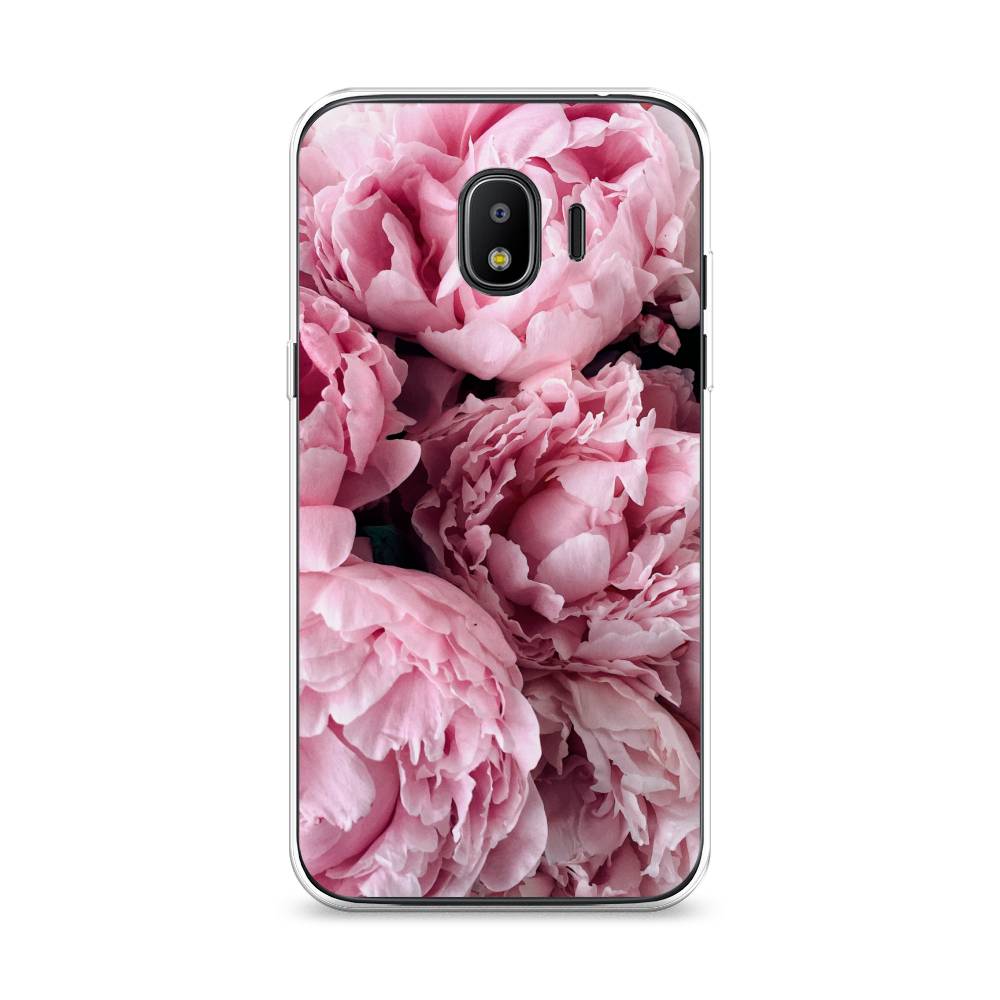 

Чехол Awog на Samsung Galaxy J2 2018 "Нежные пионы", Розовый;черный;белый, 25650-8
