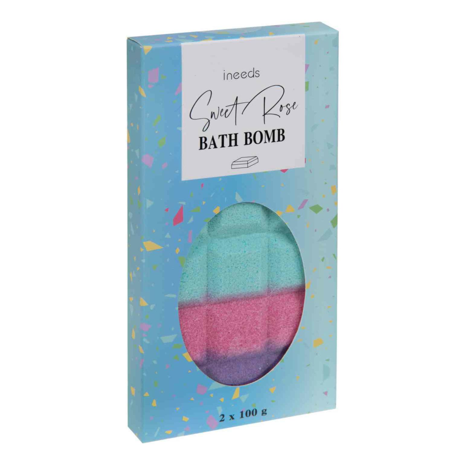 

Набор бомбочек для ванны Ineeds Bath Bomb Sweet Rose 2 шт 200 г, Разноцветный