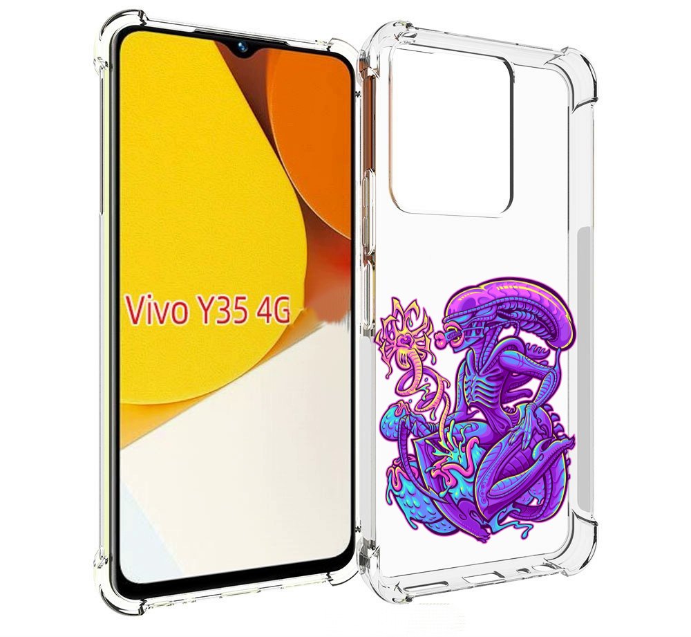 

Чехол MyPads чужой фиолетовый цвет для Vivo Y35 4G 2022 / Vivo Y22, Прозрачный, Tocco