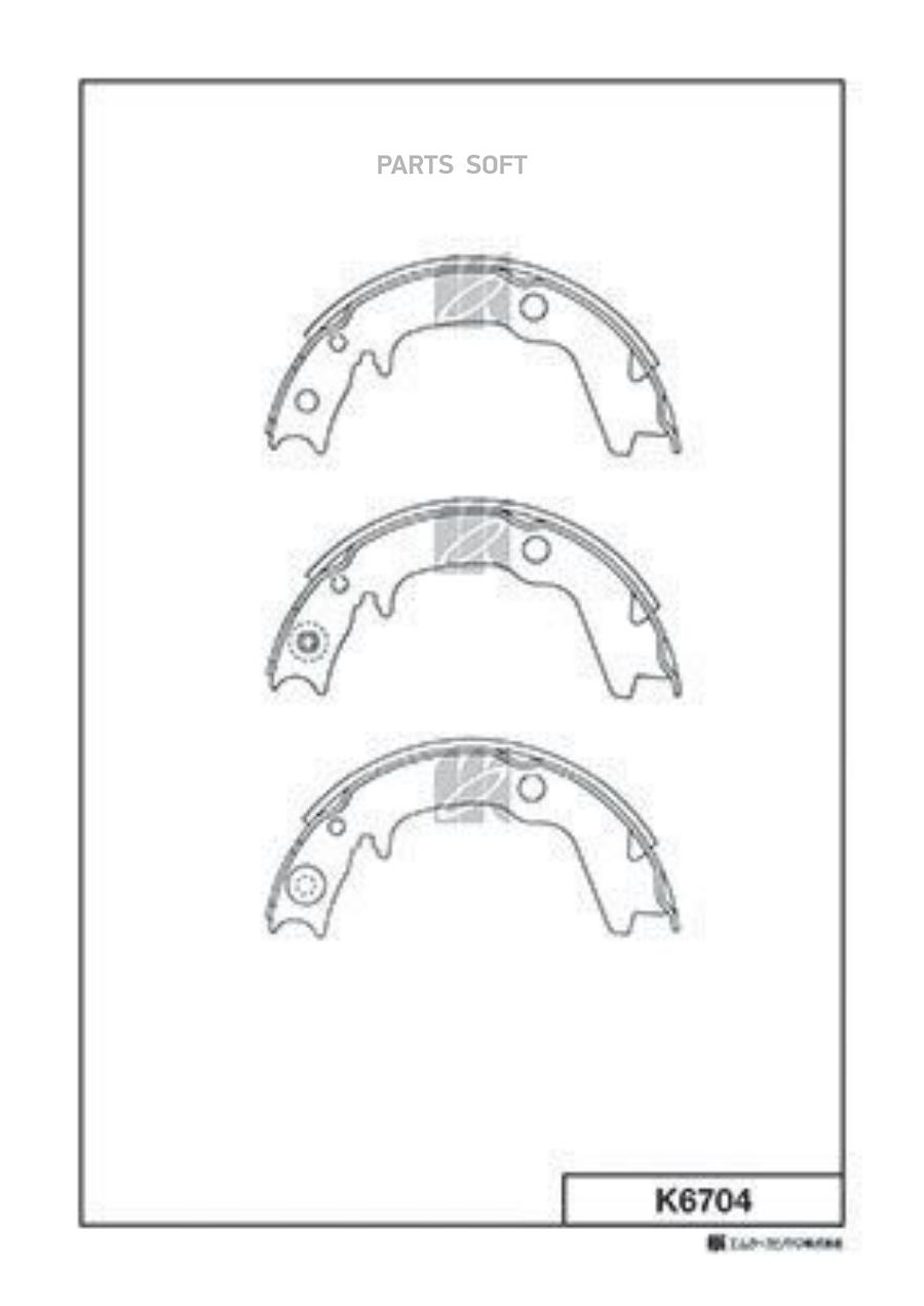 

Колодки Тормозные Барабанные Mitsubishi Pajero Io H60,H70 98- K6704 Kashiyama арт. K6704